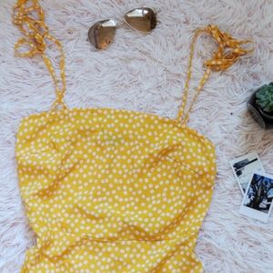 🍂 | Yellow Sunflower Mini Sundress